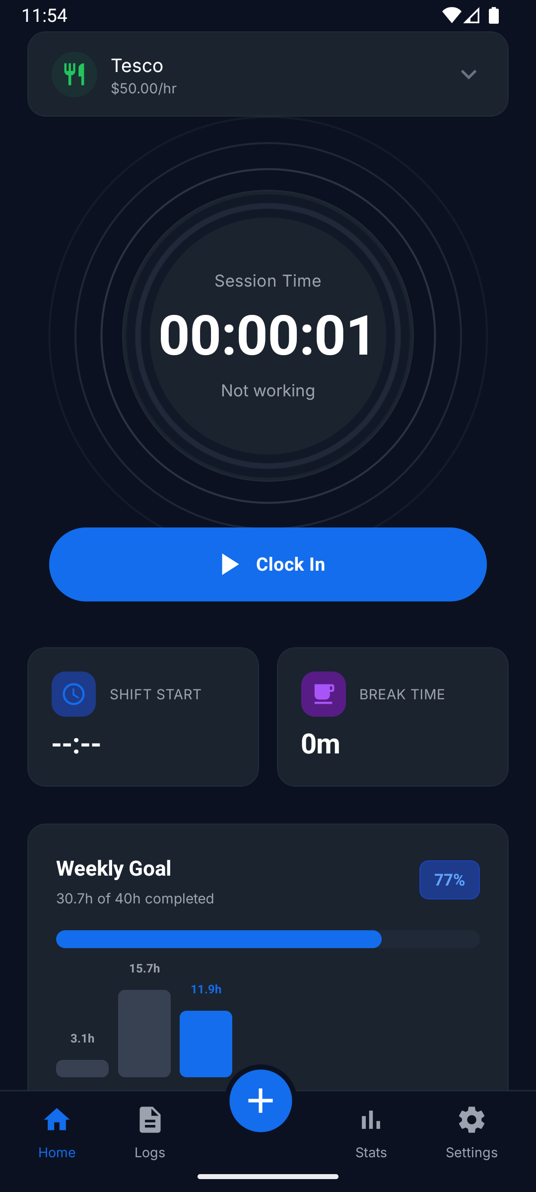 WorkerTracker App Screenshot